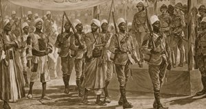 Lord Kitchener szudáni hódítása, 1896-98 - Mahmoud, a khalifa főhadnagya, fogságba esett az atbarai csata után, a "The Illustrated London News"-ból, 1901 alkotó: Richard Caton Woodville